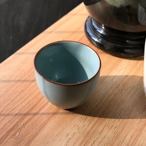 Ceramic Teal Decorative Bowl - Unbranded